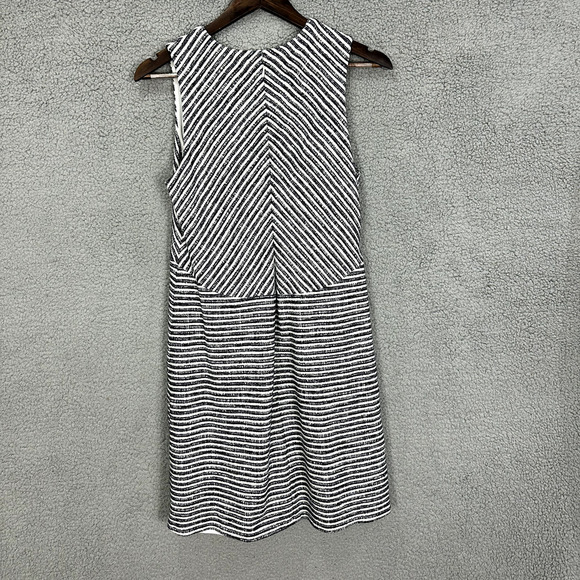 Ivanka Trump Fit & Flare Dress Womens 8 Blue Striped Nautical Old Money Preppy - Picture 3 of 6